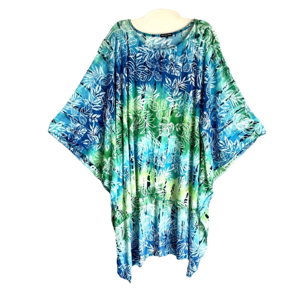 Cha Cha Vante Floral Print Hi Low Hem Mesh Kimono Top Tunic Cover up